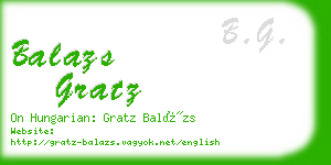 balazs gratz business card